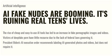 ai teen porn videos|AI fake nudes are booming. It’s ruining real teens’ lives.